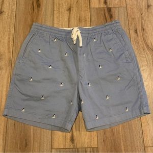 J. Crew Seaside Shorts w/ Pelican Details, Size Large